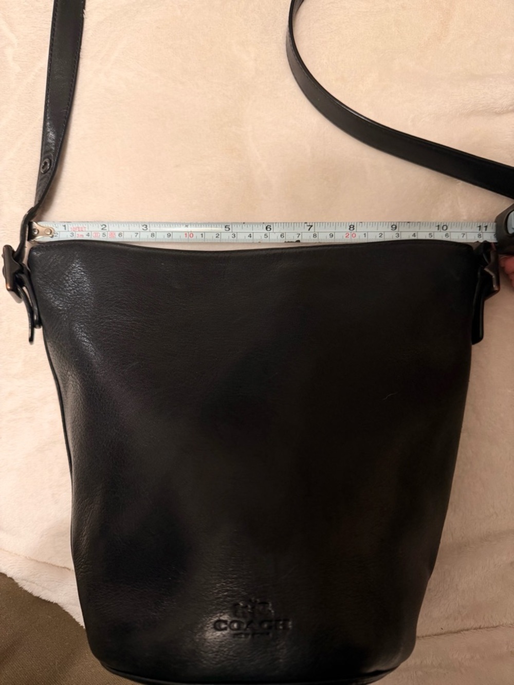 Vintage Coach Black Leather Bucket Bag - Picture 10 of 12